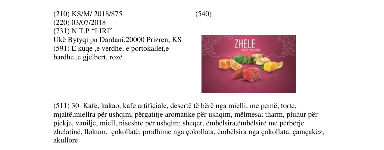 Zëri i markës Markë figurative në buletin