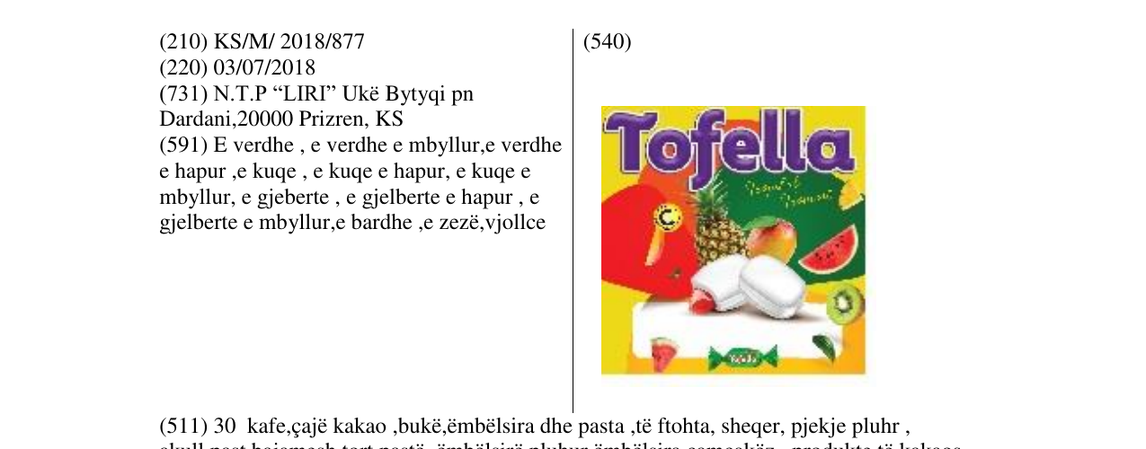 Zëri i markës Markë figurative në buletin