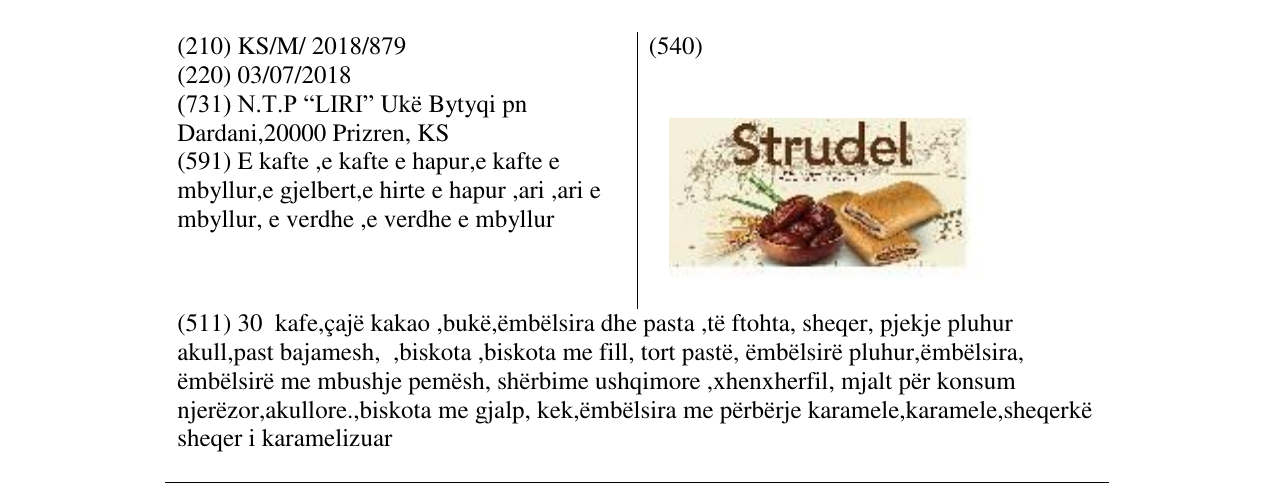 Zëri i markës Markë figurative në buletin