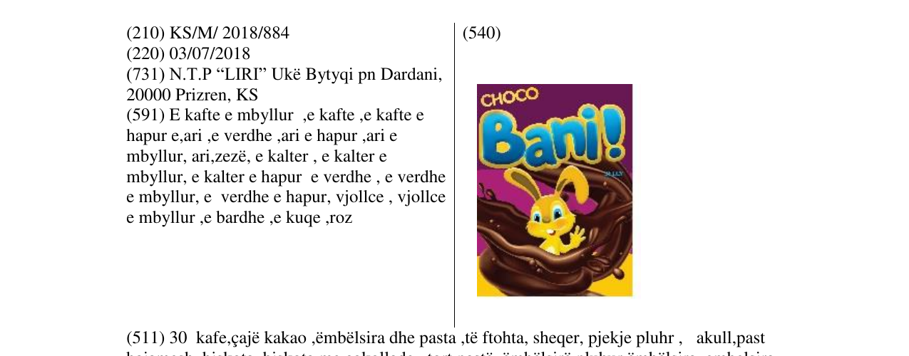 Zëri i markës Bani! në buletin