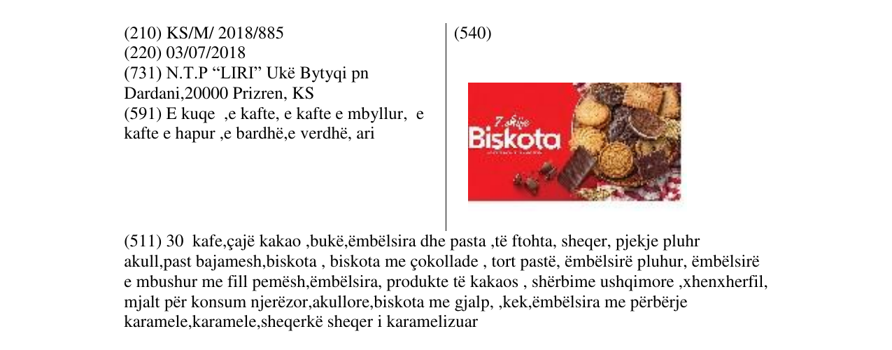 Zëri i markës Markë figurative në buletin