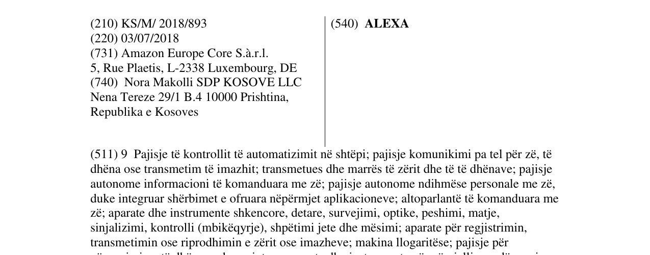 Zëri i markës ALEXA në buletin