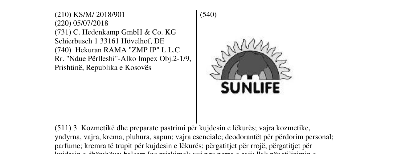Zëri i markës Markë figurative në buletin