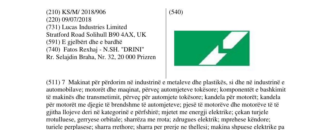 Zëri i markës Markë figurative në buletin