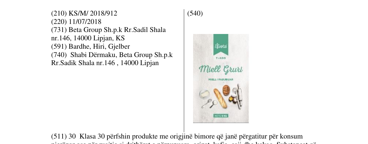Zëri i markës Markë figurative në buletin