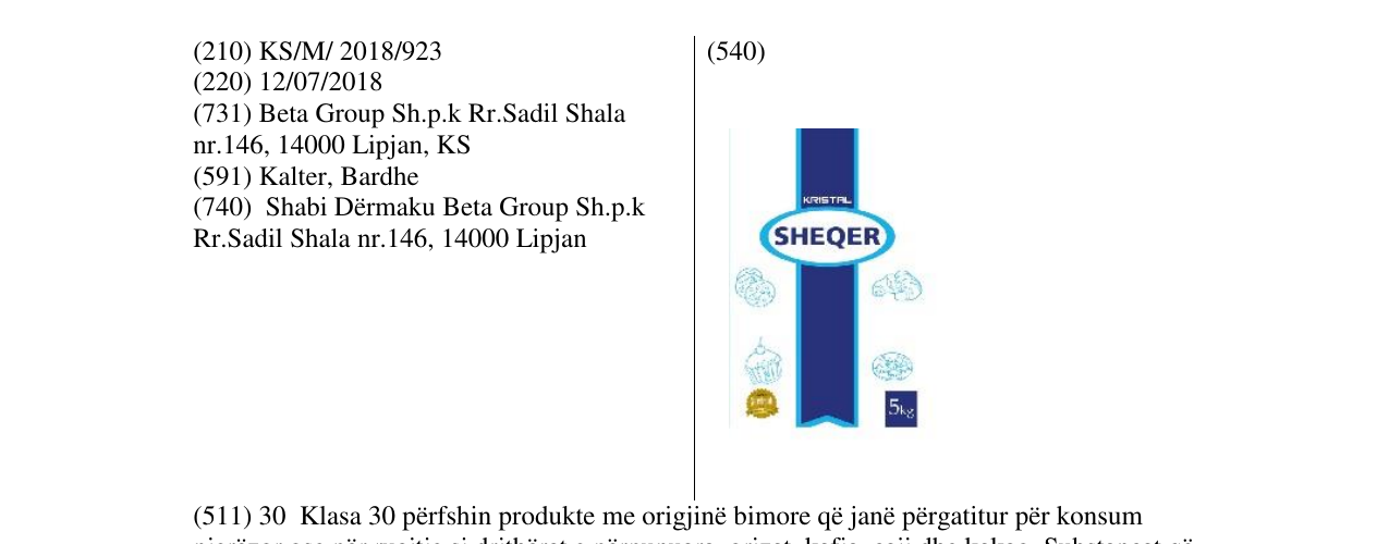 Zëri i markës Markë figurative në buletin