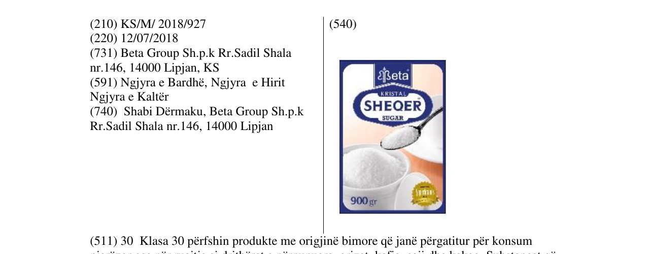 Zëri i markës Markë figurative në buletin