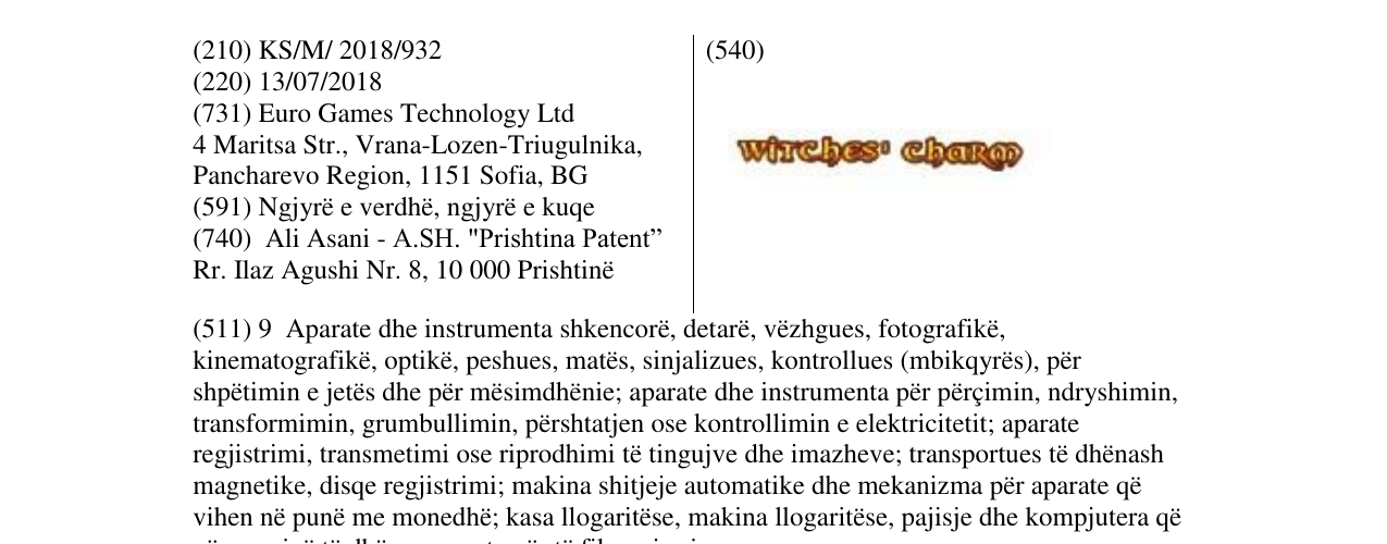 Zëri i markës witches' charm në buletin