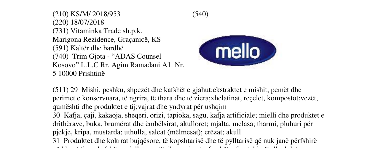 Zëri i markës mello në buletin
