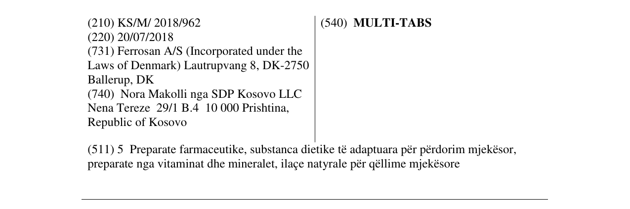 Zëri i markës MULTI-TABS në buletin