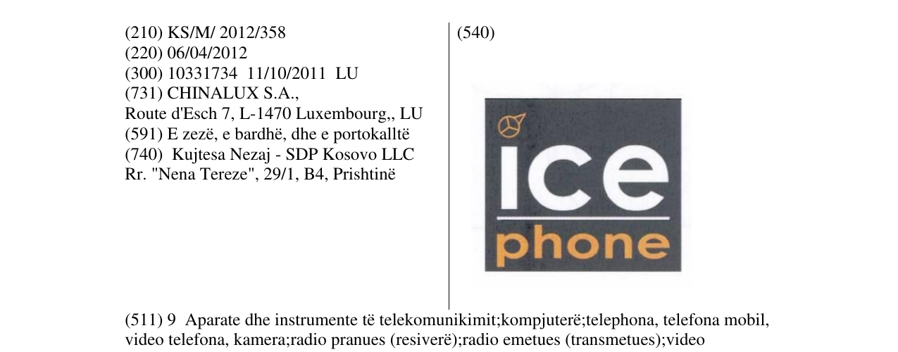Zëri i markës ice phone në buletin