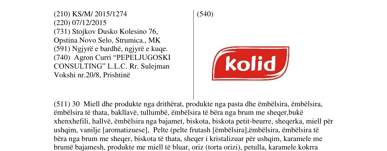 Zëri i markës kolid në buletin