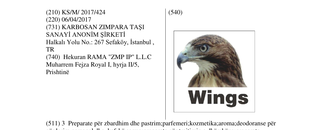 Zëri i markës Wings në buletin