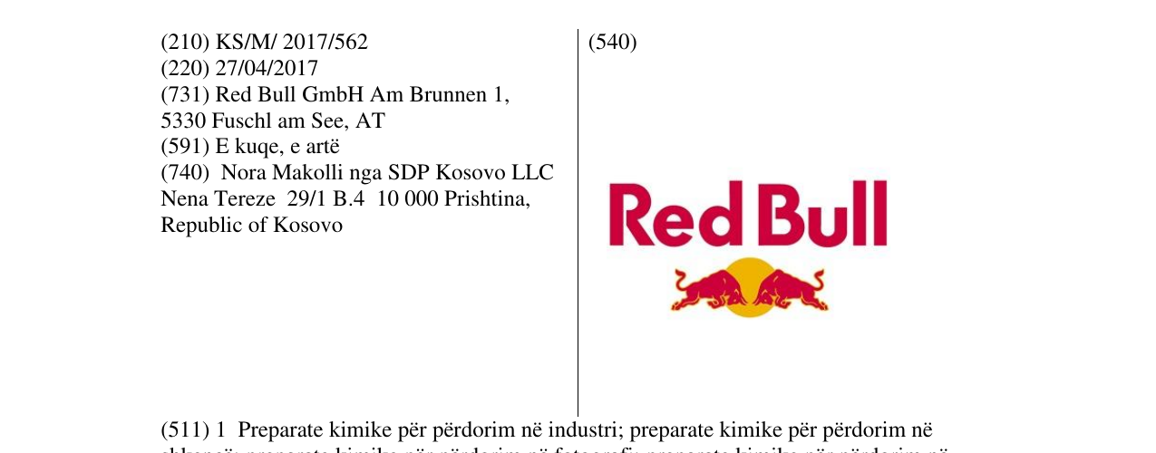 Zëri i markës Red Bull në buletin