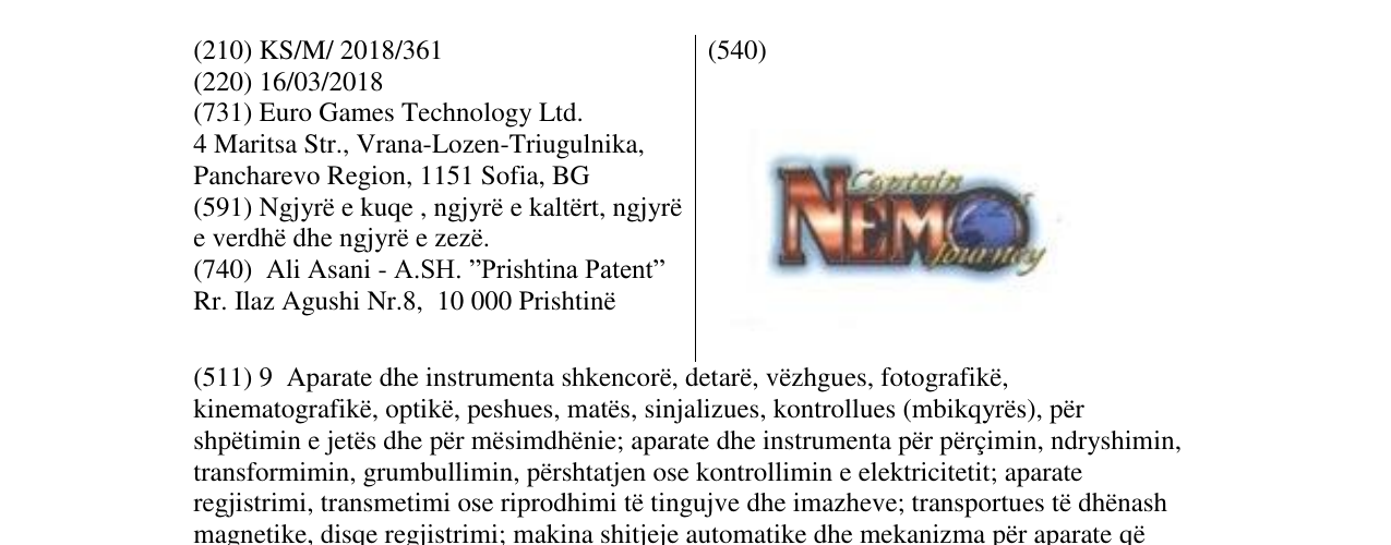 Zëri i markës Markë figurative në buletin