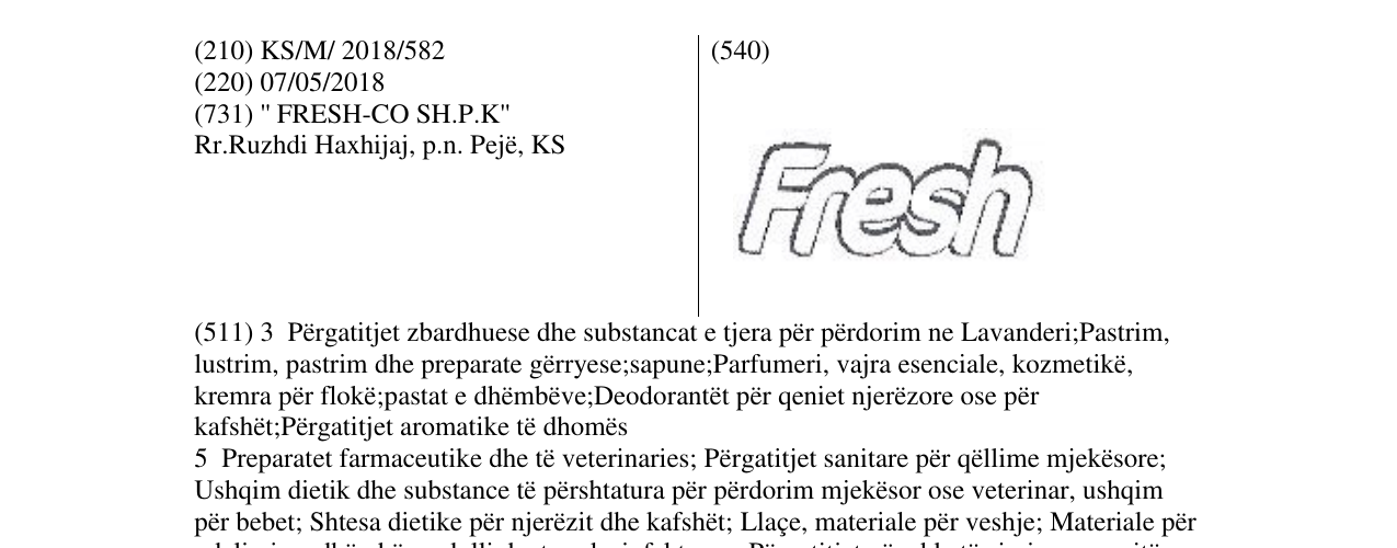 Zëri i markës Markë figurative në buletin