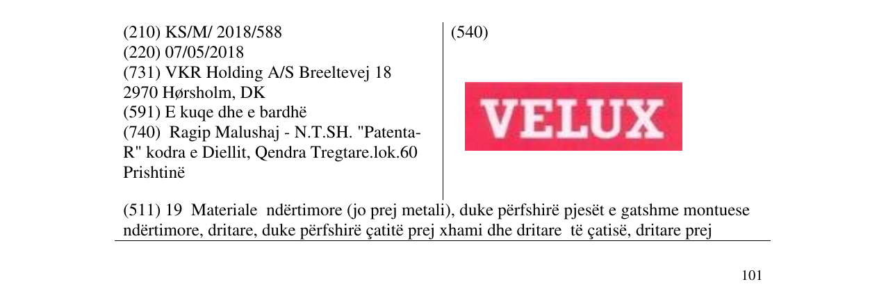 Zëri i markës VELUX në buletin