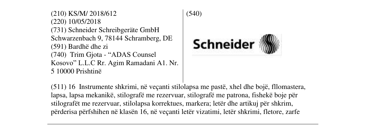 Zëri i markës Schneider në buletin
