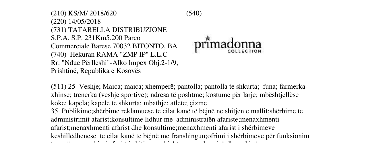 Zëri i markës Markë figurative në buletin