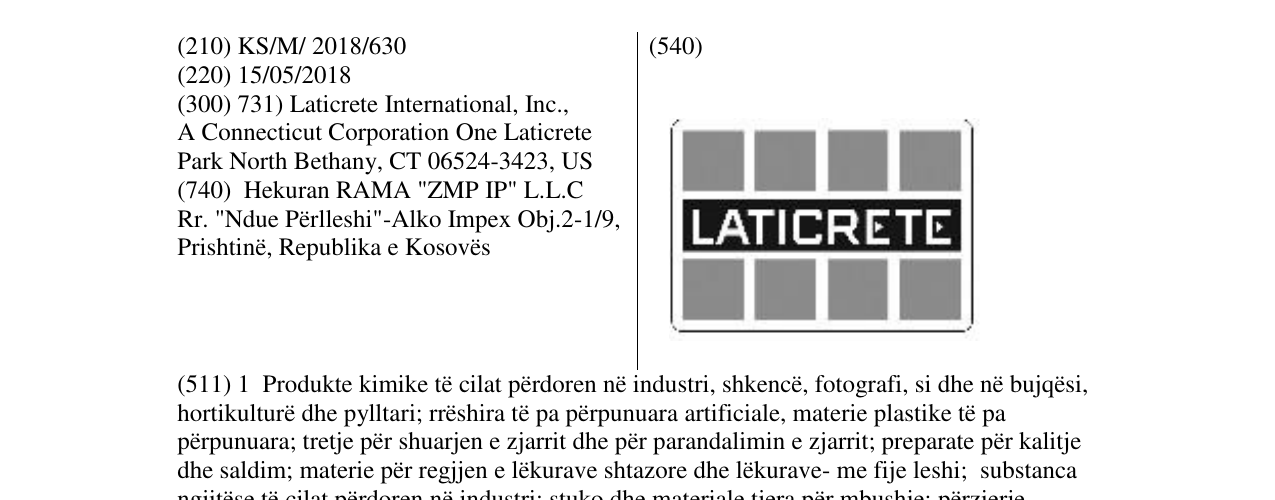 Zëri i markës LATICRETE në buletin