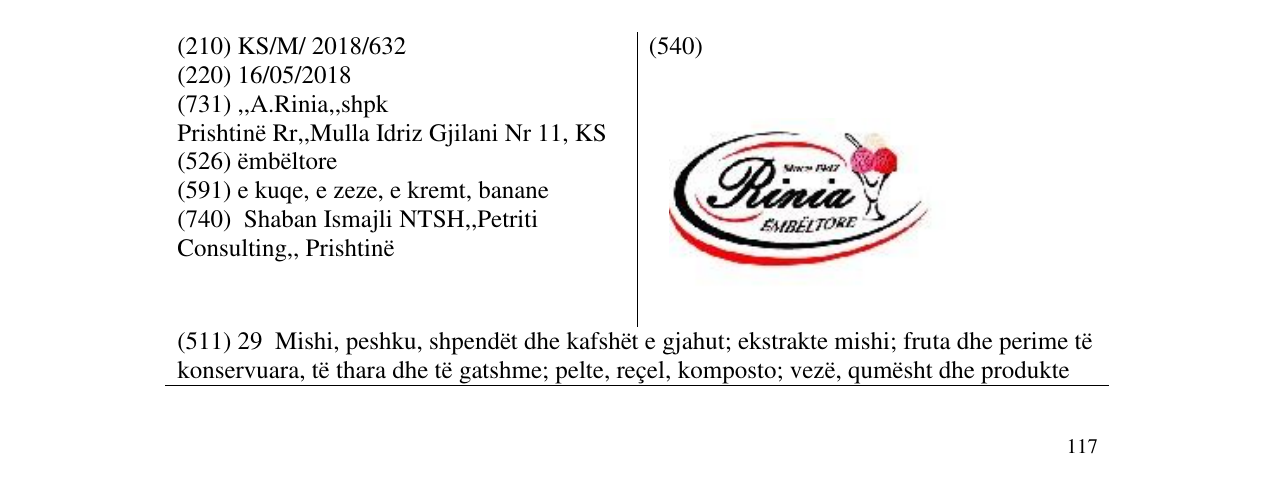 Zëri i markës Rinia në buletin