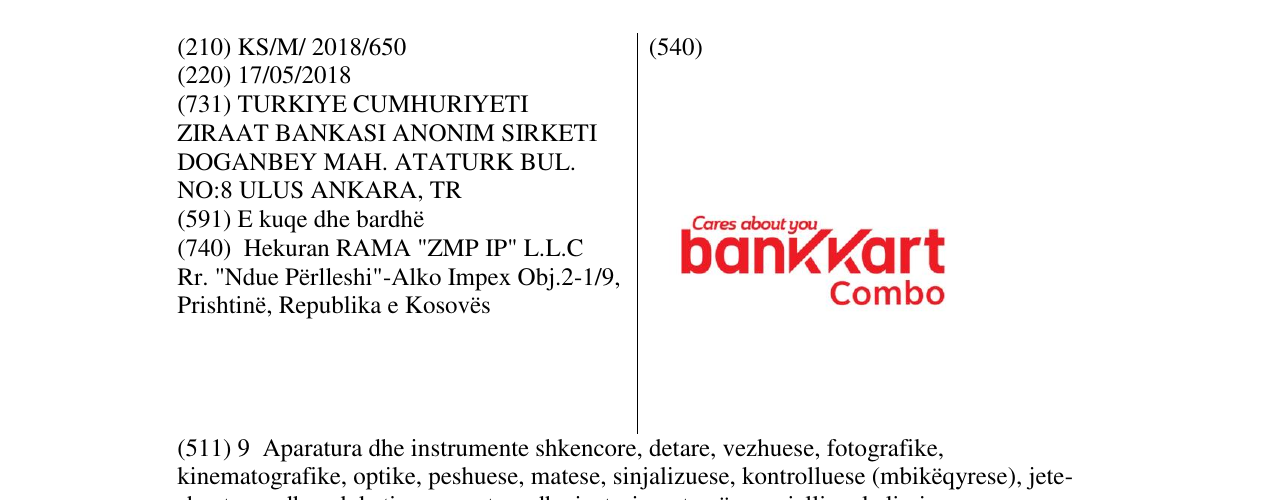 Zëri i markës Markë figurative në buletin