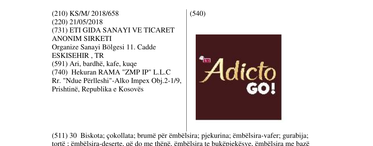 Zëri i markës Markë figurative në buletin