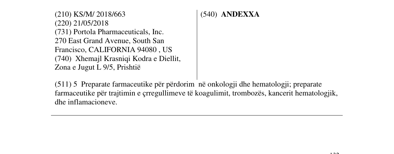 Zëri i markës ANDEXXA në buletin