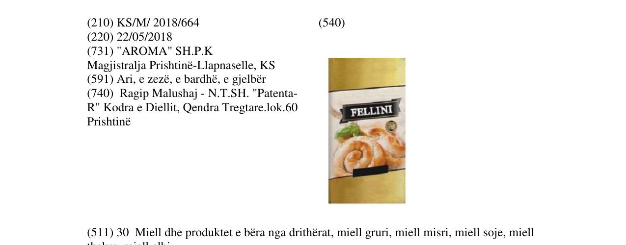 Zëri i markës Markë figurative në buletin