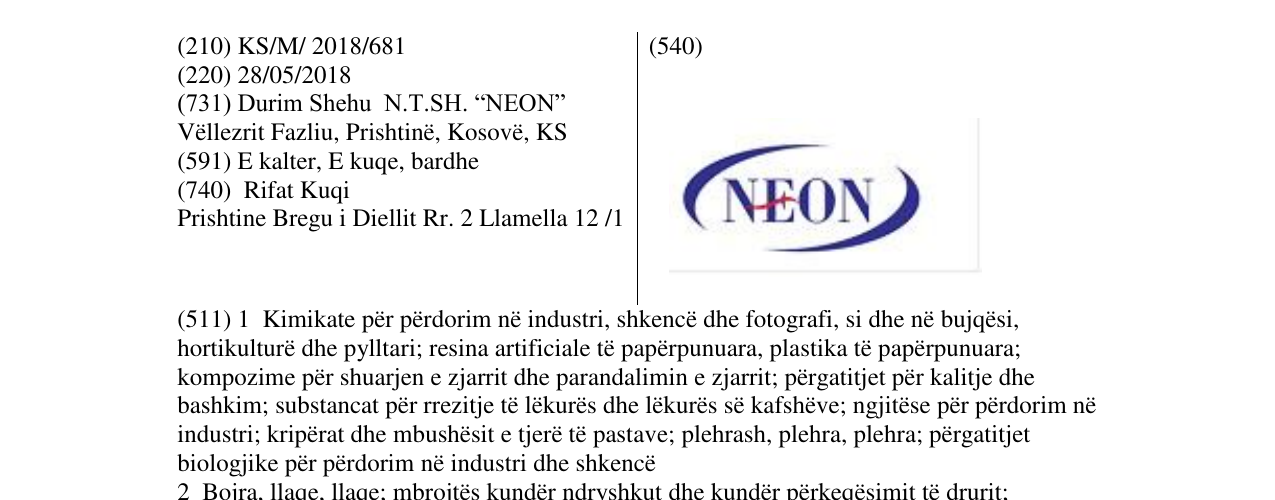 Zëri i markës Markë figurative në buletin