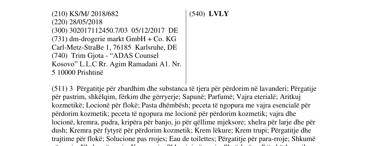 Zëri i markës LVLY në buletin