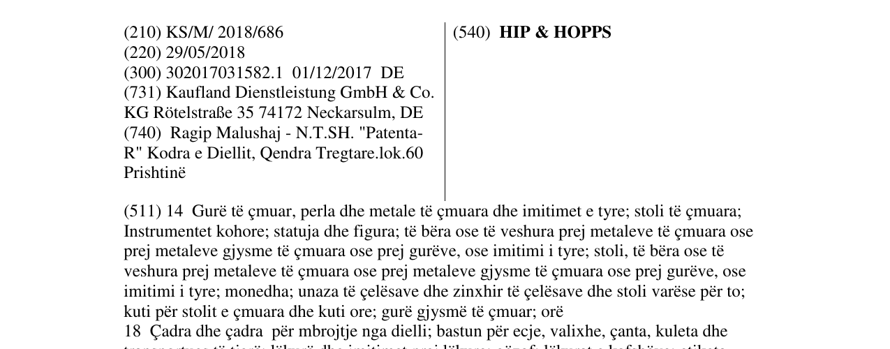 Zëri i markës HIP & HOPPS në buletin