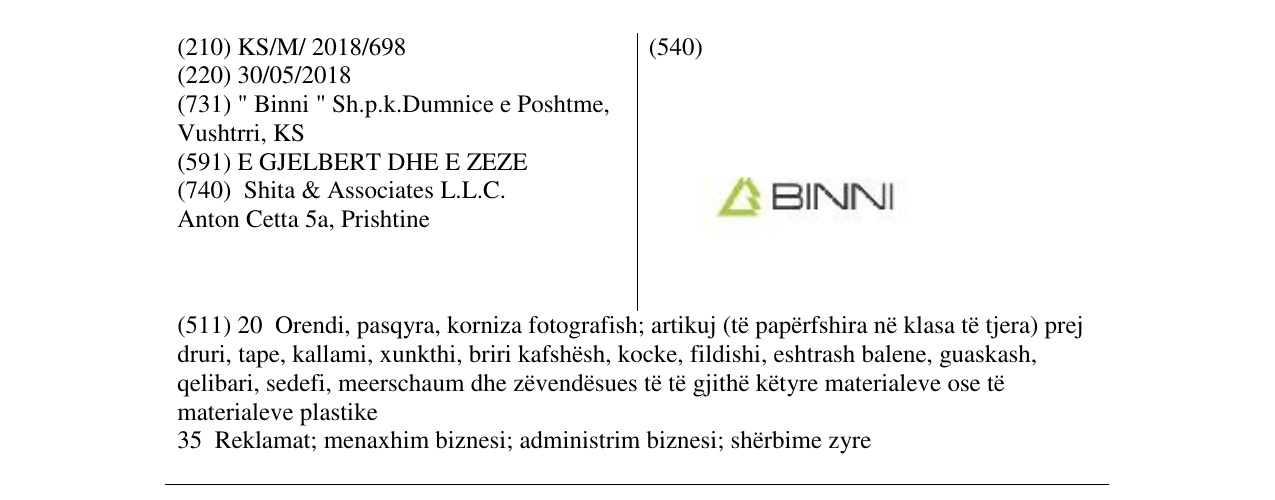 Zëri i markës Markë figurative në buletin
