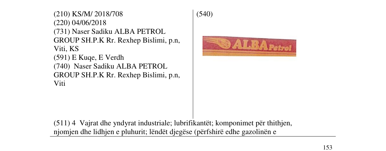 Zëri i markës Markë figurative në buletin