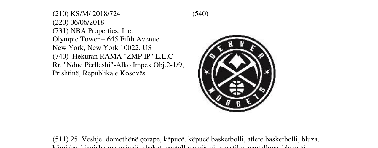 Zëri i markës DENVER NUGGETS në buletin