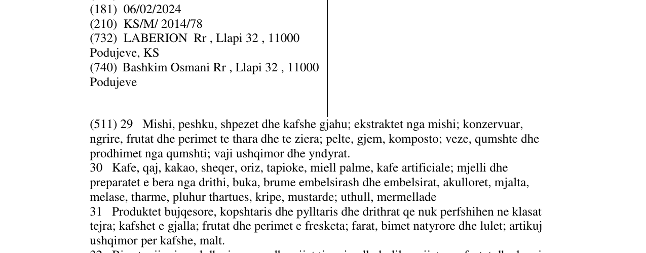 Zëri i markës Eko Frut në buletin