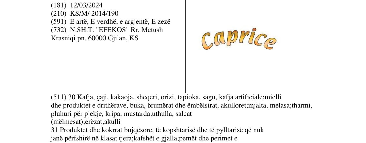 Zëri i markës Markë figurative në buletin
