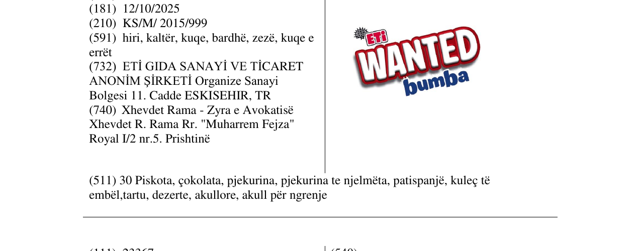 Zëri i markës ETi WANTED bumba në buletin