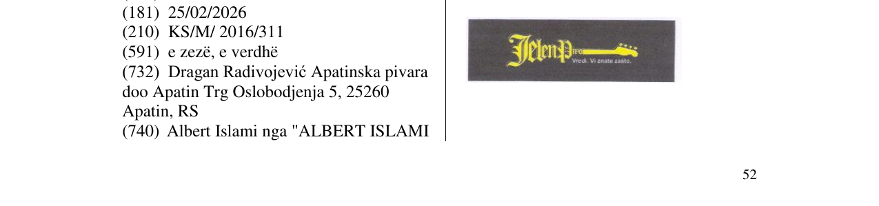 Zëri i markës Markë figurative në buletin