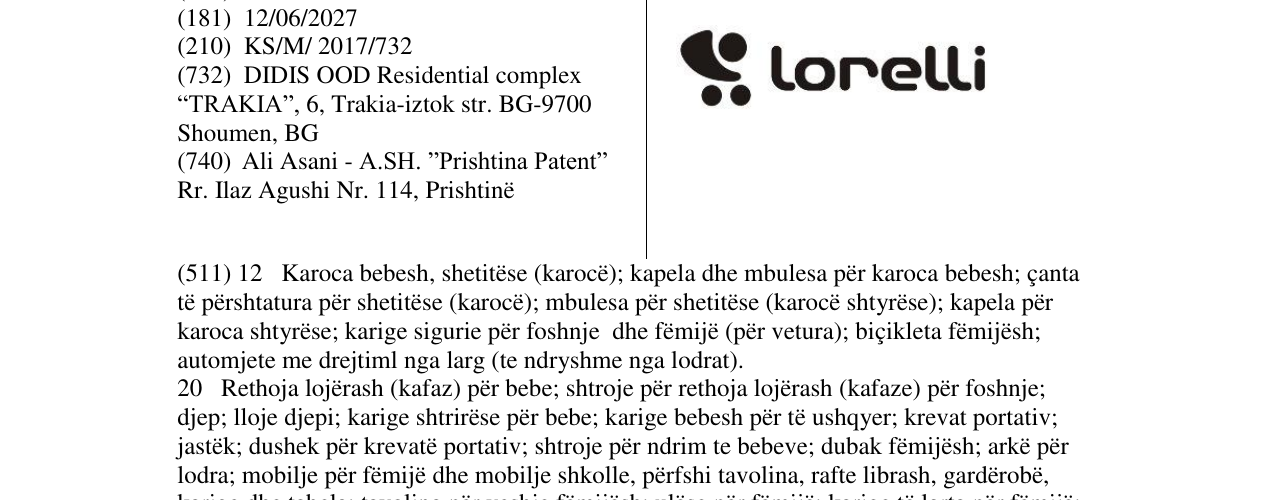 Zëri i markës lorelli në buletin