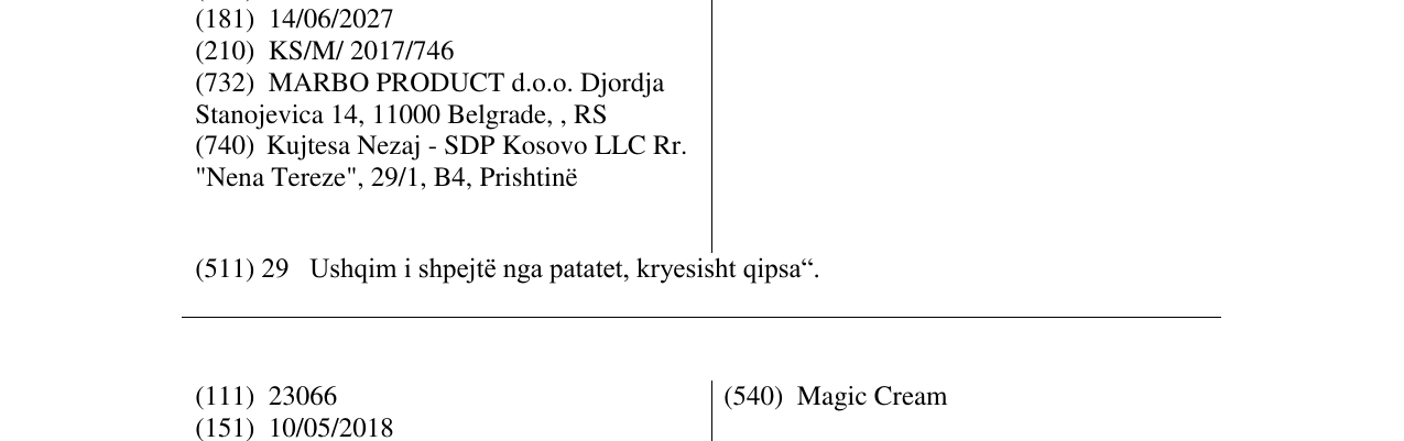 Zëri i markës CHIPSY X-STICKS në buletin