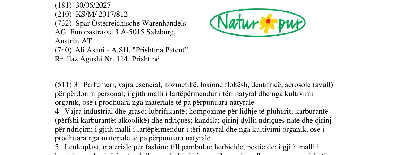 Zëri i markës Markë figurative në buletin