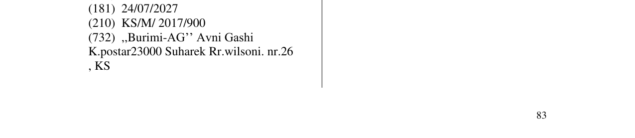Zëri i markës Markë figurative në buletin