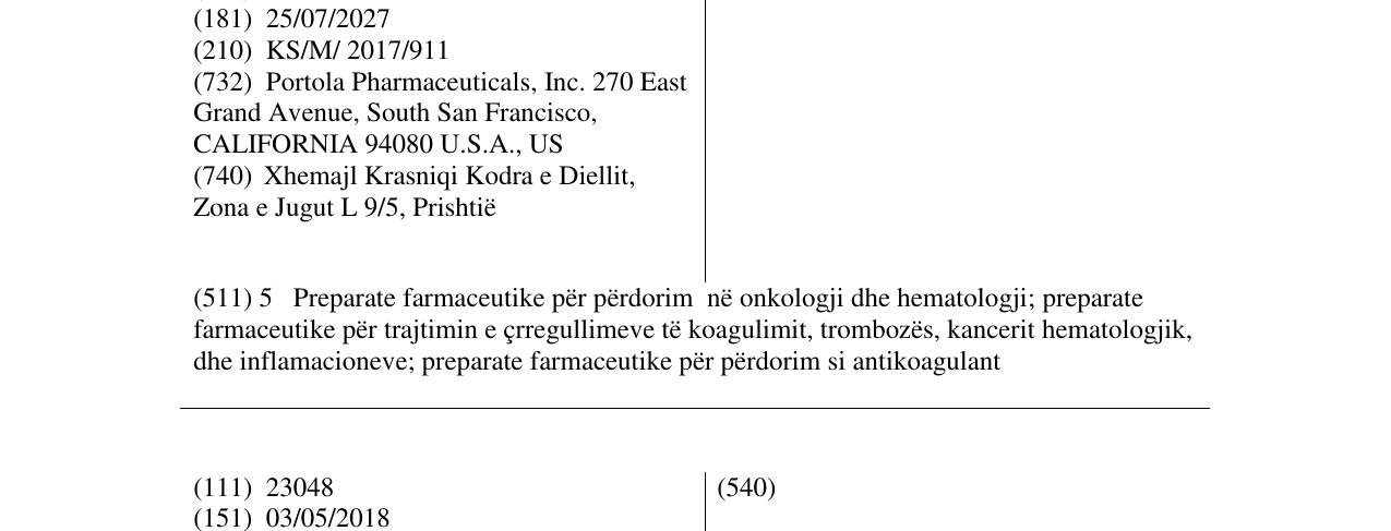 Zëri i markës BEVYXXA në buletin