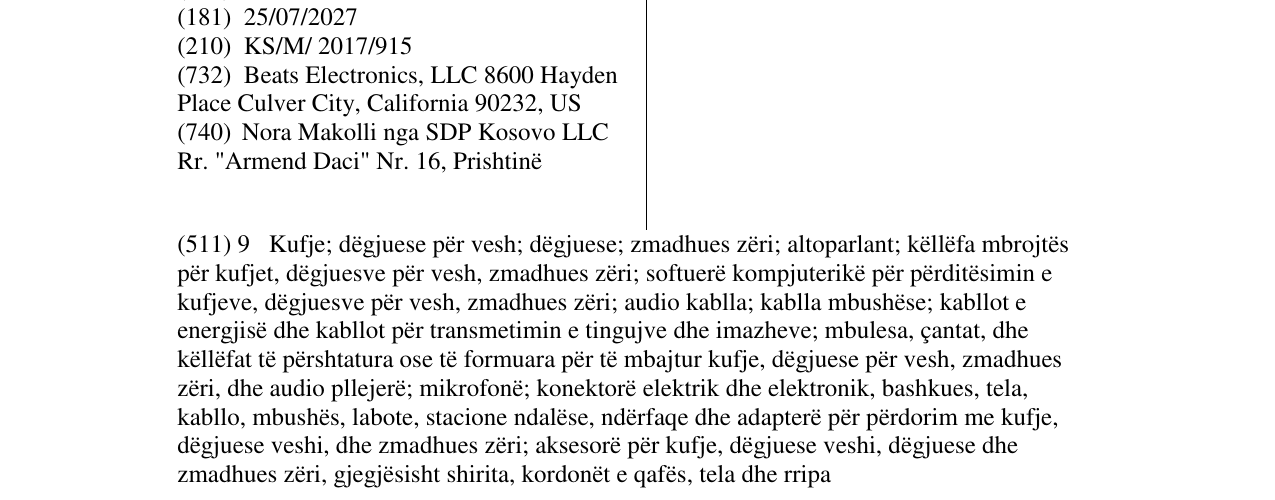 Zëri i markës BEATS PILL në buletin