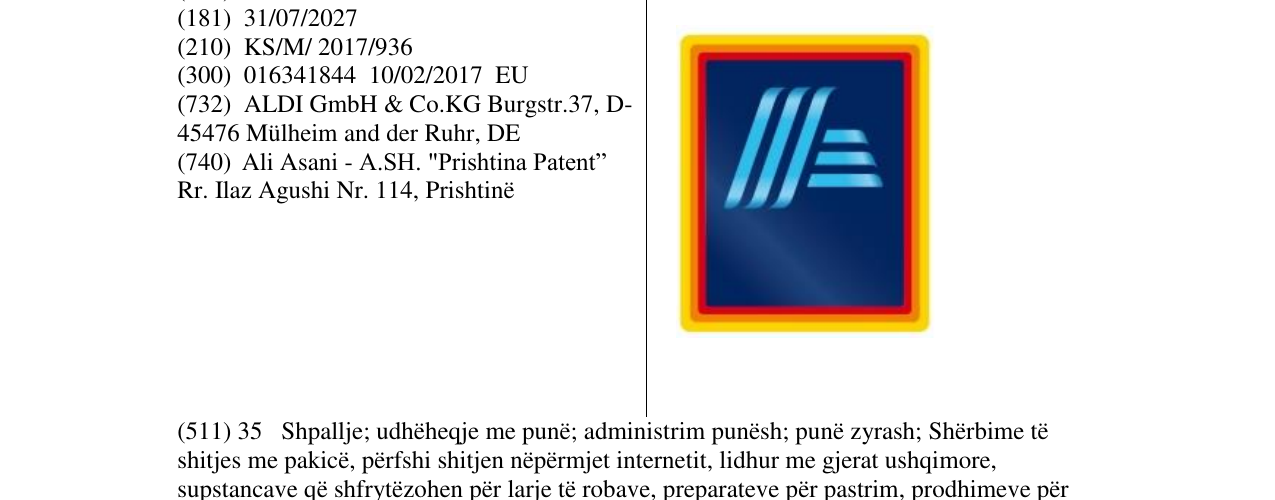 Zëri i markës Markë figurative në buletin