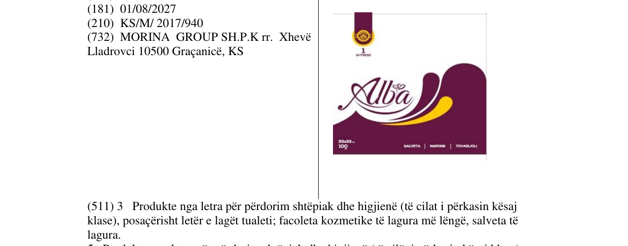 Zëri i markës Markë figurative në buletin