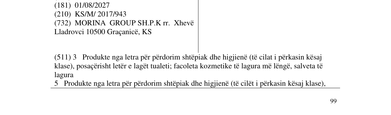 Zëri i markës FIOLLA në buletin