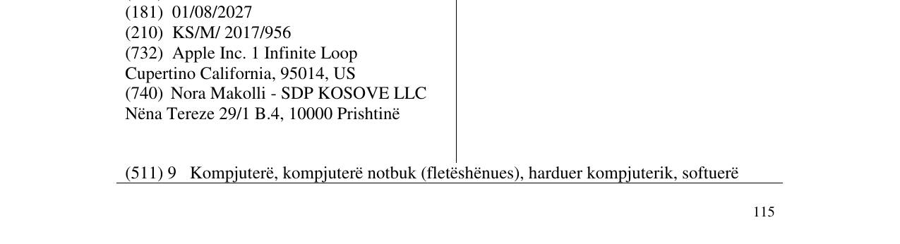 Zëri i markës MACBOOK PRO në buletin