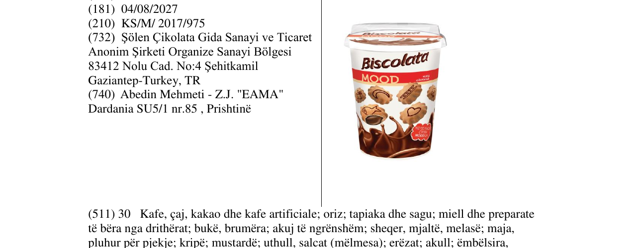 Zëri i markës Markë figurative në buletin